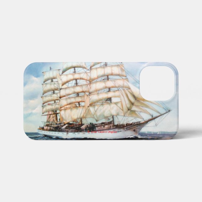 Regata Cutty Shark iPhone 13 Mini Hülle (Rückseite (Horizontal))