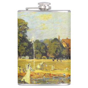 Regatta bei Hampton Court Alfred Sisley Poster Flachmann