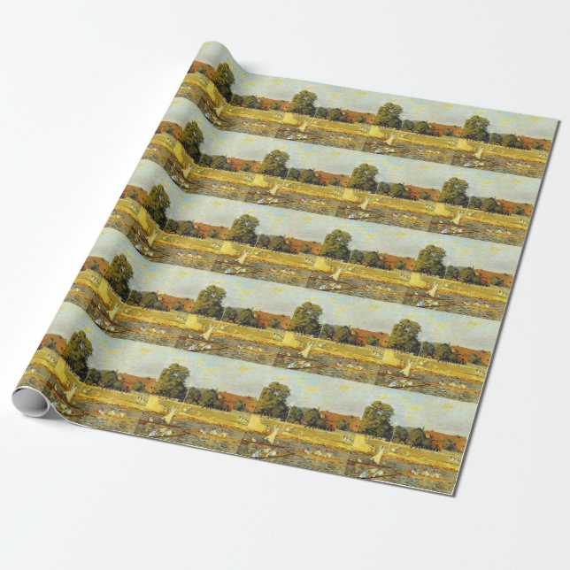 Regatta bei Hampton Court Alfred Sisley Poster Geschenkpapier (Ungerollt)