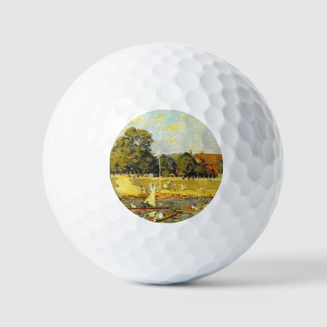 Regatta bei Hampton Court Alfred Sisley Poster Golfball (Vorderseite)