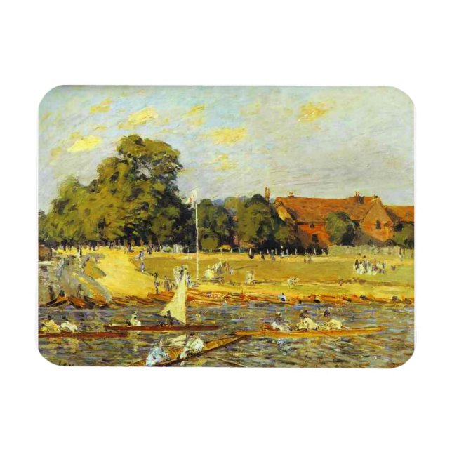 Regatta bei Hampton Court Alfred Sisley Poster Magnet (Horizontal)
