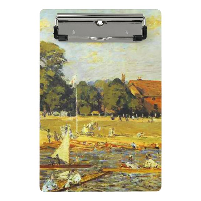 Regatta bei Hampton Court Alfred Sisley Poster Mini Klemmbrett (Vorderseite)