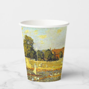 Regatta bei Hampton Court Alfred Sisley Poster Pappbecher