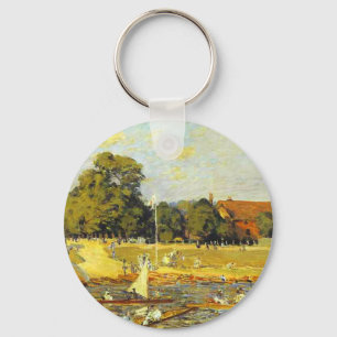 Regatta bei Hampton Court Alfred Sisley Poster Schlüsselanhänger