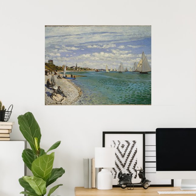 Regatta bei Sainte-Adresse, 1867 | Aussicht auf de Poster (Heimbüro)