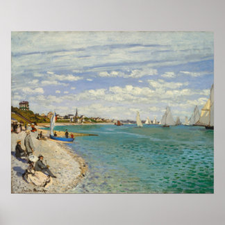 Regatta bei Sainte-Adresse (1867) von Claude Monet Poster