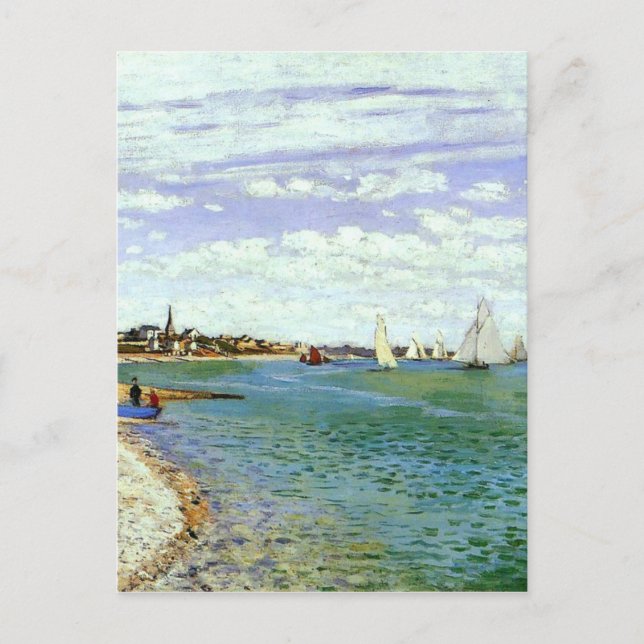 Regatta bei Sainte-Adresse von Claude Monet Postkarte (Vorderseite)
