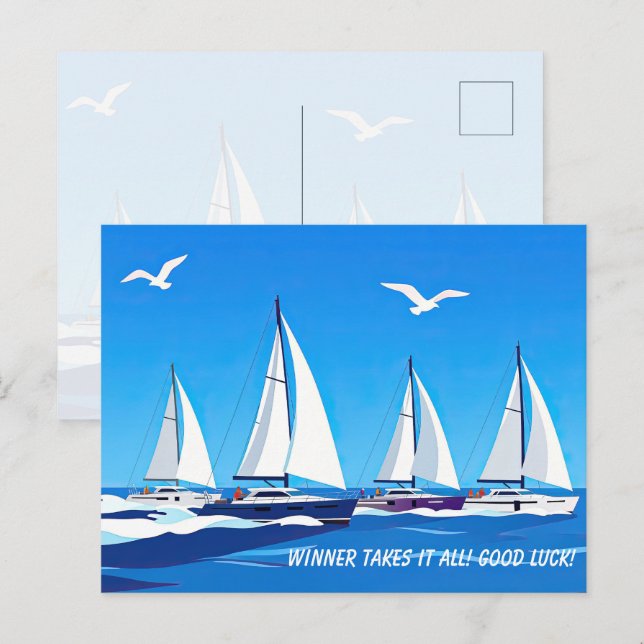 Regatta Bootrennen Postkarte (Vorne/Hinten)