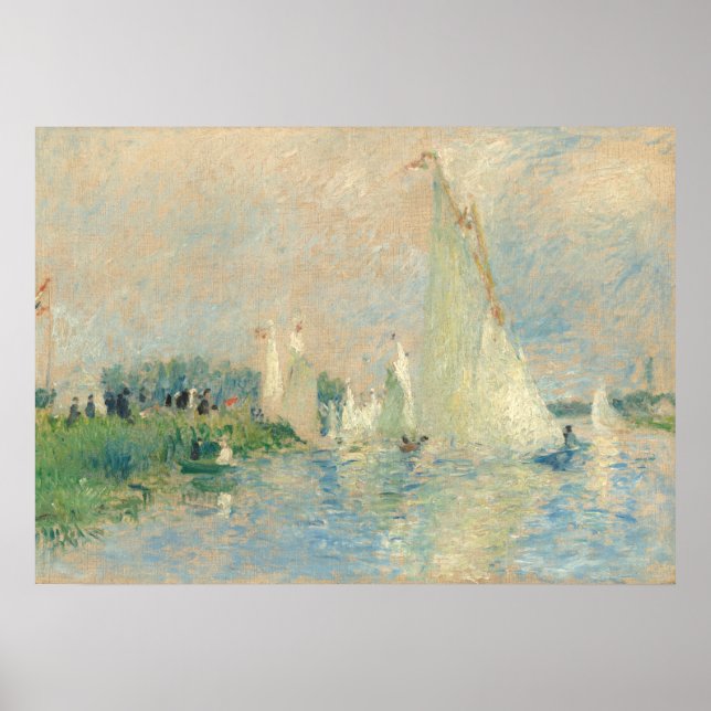 Regatta in Argenteuil - Auguste Renoir Kunst Poster (Vorne)