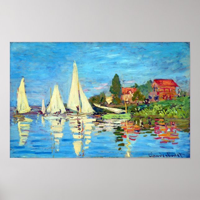 Regatta in Argenteuil, Claude Monet Poster (Vorne)
