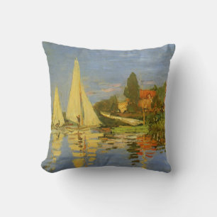Regatta in Argenteuil von Claude Monet Kissen