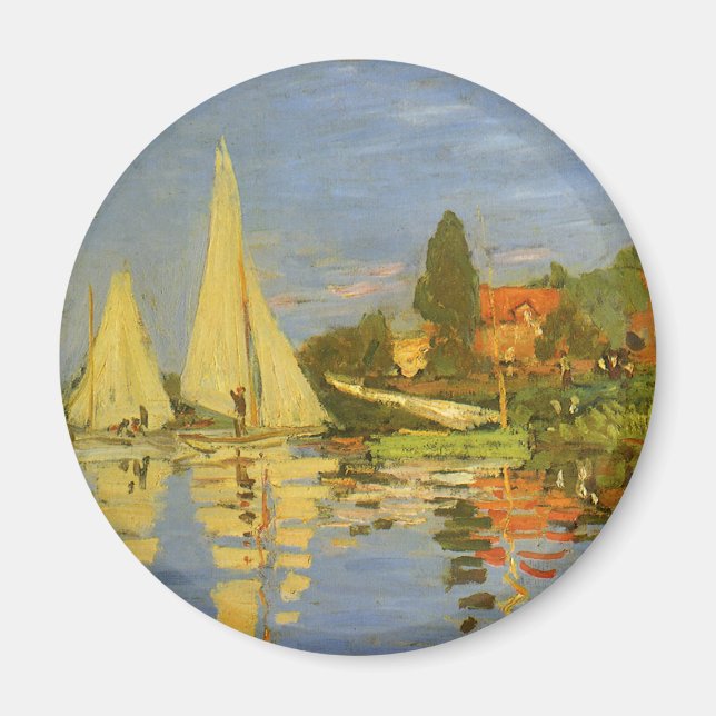 Regatta in Argenteuil von Claude Monet Magnet (Vorne)