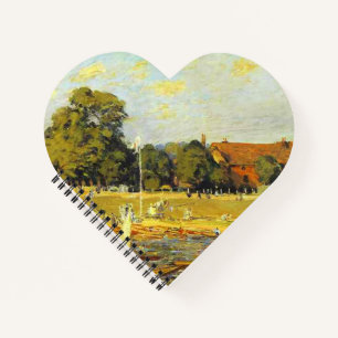 Regatta in Hampton Court Alfred Sisley Poster Notizbuch