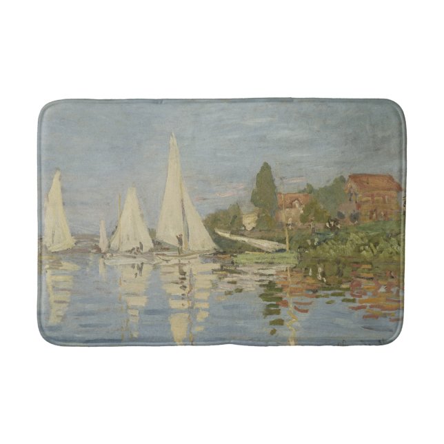 Regattas at Argenteuil, OIl Painting, Claude Monet Badematte (Vorderseite)