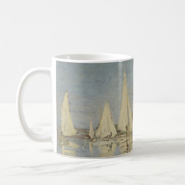 Regattas at Argenteuil, OIl Painting, Claude Monet Kaffeetasse (Links)