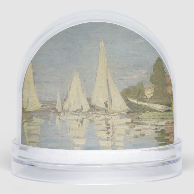 Regattas at Argenteuil, OIl Painting, Claude Monet Schneekugeln (Vorderseite)