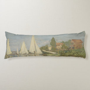 Regatten in Argenteuil, Öl auf Leinwand, Claude Mo Seitenschläferkissen