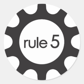 Regel5 Symbolaufkleber Runder Aufkleber