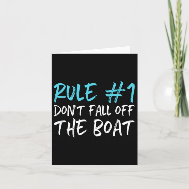Regel #1 Fallen Sie nicht vom Boot ab, wenn Sie ei Karte (Vorderseite)