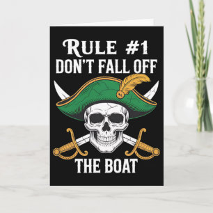 Regel #1 Fallen Sie nicht von der Bootskreuzfahrtp Karte