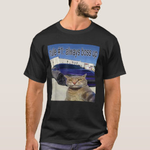 Regel 1 Immer Boss Auf Lustige Katze Seltsam Spezi T-Shirt