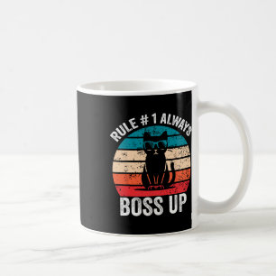 Regel 1 Immer die Katze aufkochen Funny Meme Männe Kaffeetasse