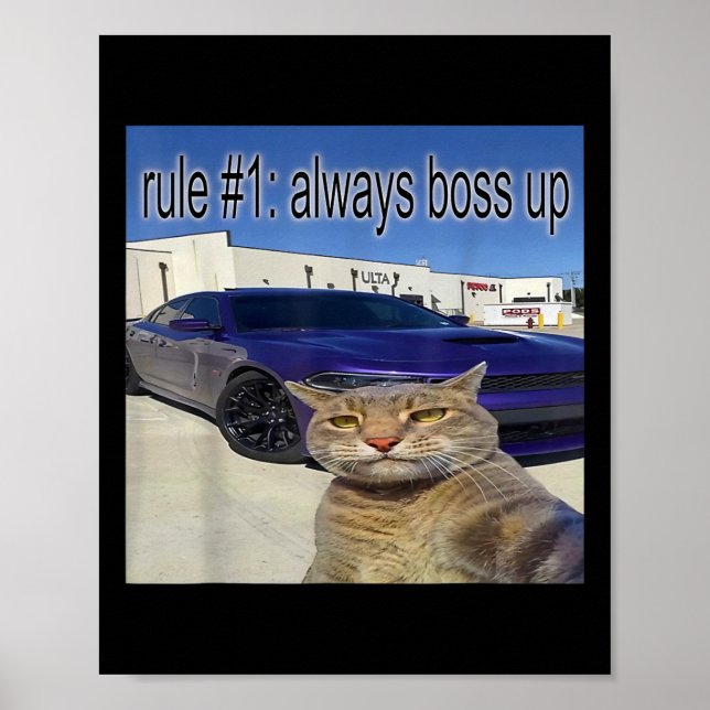 Regel 1 Immer die witzige Katze mit eigenem Ding a Poster (Vorne)