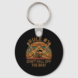 Regel #1 Nicht aus dem Boat Pirate-Geschenk Vater  Schlüsselanhänger