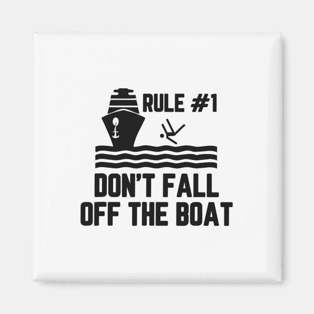 Regel 1 Nicht vom Boot abfallen Magnet (Vorne)