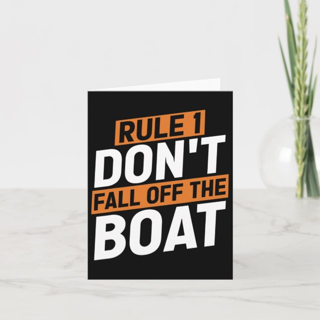 Regel 1 Nicht von der Bootsschiff-Kreuzfahrt abfal Karte (Vorderseite)