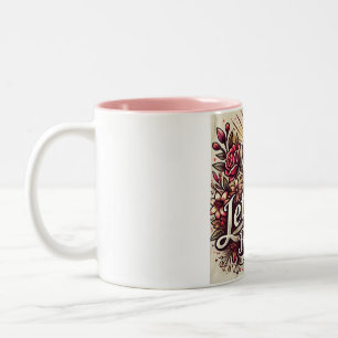 Regel der Liebe gelassen Zweifarbige Tasse