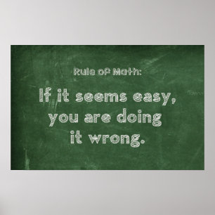 Regel der Mathematik - Math Poster