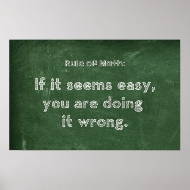 Regel der Mathematik - Math Poster (Vorne)