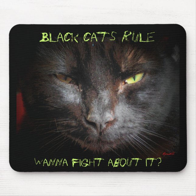 Regel der schwarzen Katzen Mousepad (Vorne)
