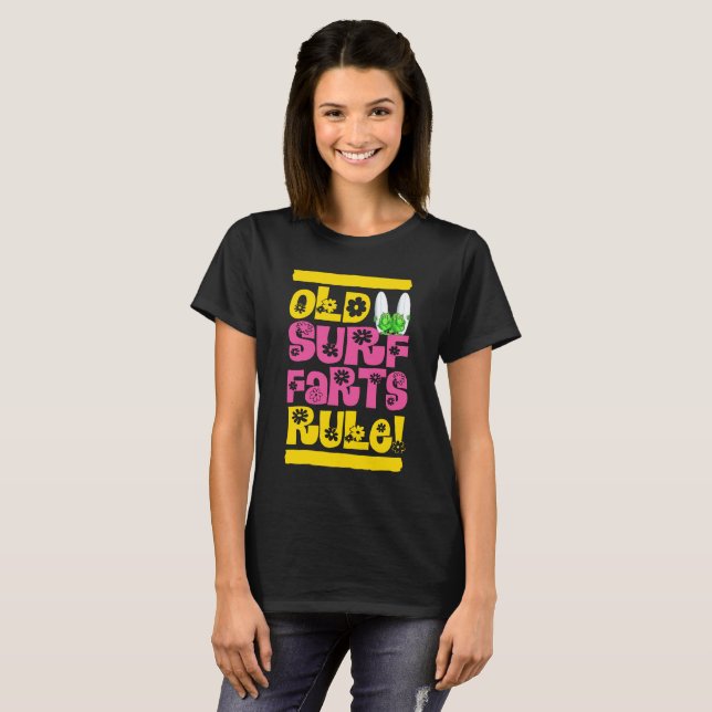 Regel für alte Surf-Furzen (weiblich) T-Shirt (Vorne ganz)