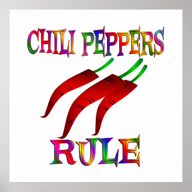Regel für Chili-Paprikaschoten Poster (Vorne)