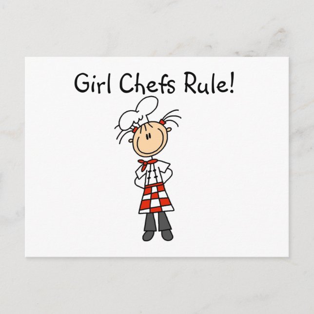 Regel für Girl-Koch Postkarte (Vorderseite)