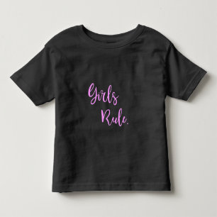 Regel für Mädchen - rosa Text Inspiration Niedlich Kleinkind T-shirt