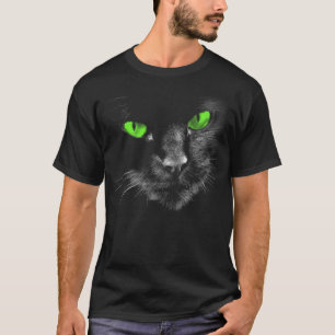 Regel für schwarze Katzen - grüne Augen T-Shirt