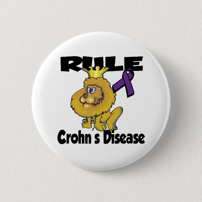 Regel-Kreuz-Krankheit (lila) Button (Vorderseite)