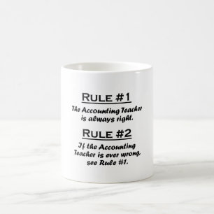 Regel-Lehrer für Rechnungswesen Kaffeetasse
