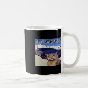 Regel Nr. 1 immer lustige Katzen-Meme für Männer F Kaffeetasse