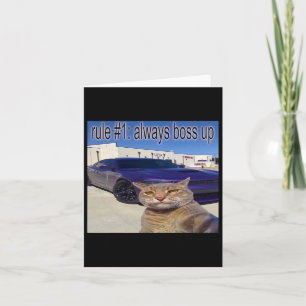 Regel Nr. 1 immer lustige Katzen-Meme für Männer F Karte