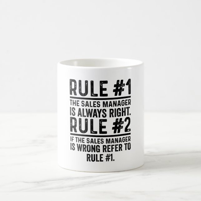 Regel Nr. 1: Verkaufsleiter ist immer richtig lust Kaffeetasse (Mittel)