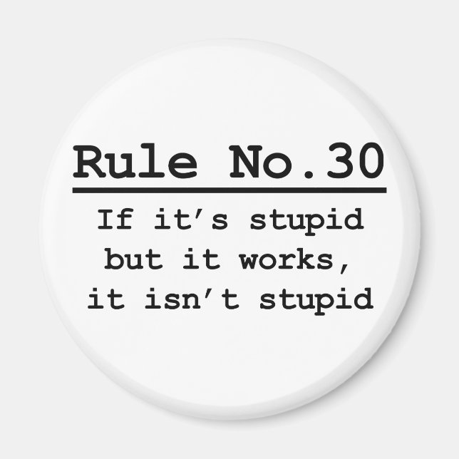 Regel Nr. 30 Magnet (Vorne)
