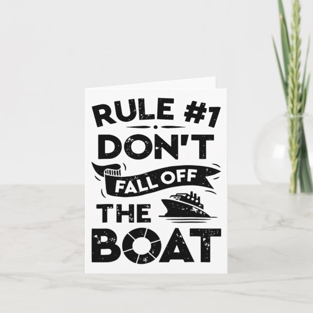 Regel Nummer 1 Nicht vom Schiff abstürzen C Karte (Vorderseite)