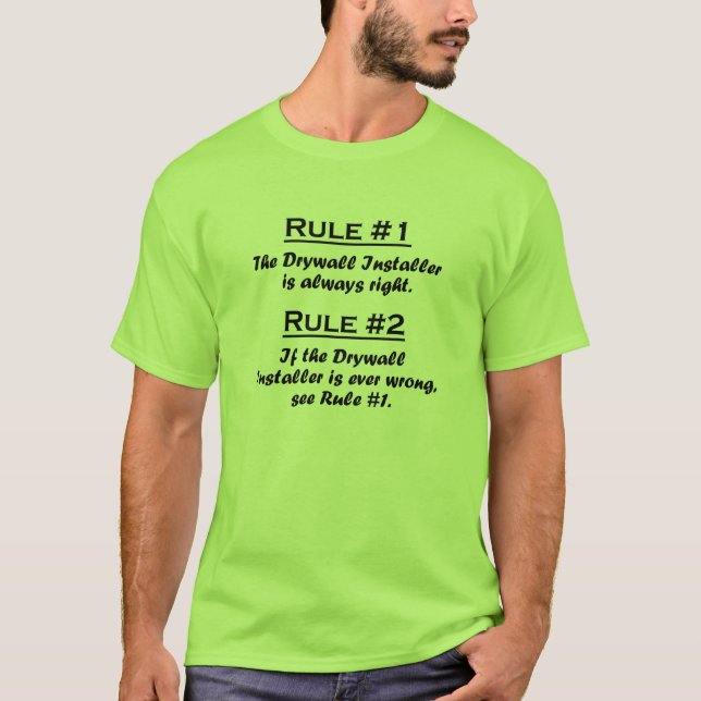 Regel-Trockenmauer-Installateur T-Shirt (Vorderseite)