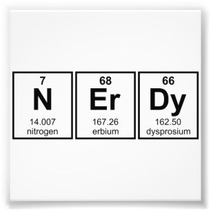 Regelmäßig Nerdy Element-Symbole Fotodruck