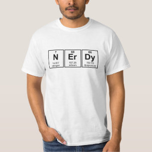 Regelmäßig Nerdy Element-Symbole T-Shirt