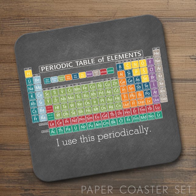 Regelmäßig regelmäßige Übersicht über die Elements Rechteckiger Pappuntersetzer (Custom Coaster Set)
